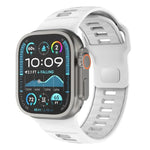 สายรัดนาฬิกาซิลิโคนหัวเข็มขัดกลับลายตาราง สำหรับ Apple Watch ขนาด 46 มม. / 49 มม. / 45 มม. / 44 มม.