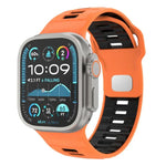 สายรัดนาฬิกาซิลิโคนหัวเข็มขัดกลับลายตาราง สำหรับ Apple Watch ขนาด 46 มม. / 49 มม. / 45 มม. / 44 มม.
