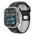 สายรัดนาฬิกาซิลิโคนหัวเข็มขัดกลับลายตาราง สำหรับ Apple Watch ขนาด 46 มม. / 49 มม. / 45 มม. / 44 มม.