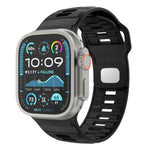 สายรัดนาฬิกาซิลิโคนหัวเข็มขัดกลับลายตาราง สำหรับ Apple Watch ขนาด 46 มม. / 49 มม. / 45 มม. / 44 มม.