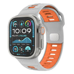 สายรัดนาฬิกาซิลิโคนหัวเข็มขัดกลับลายตาราง สำหรับ Apple Watch ขนาด 46 มม. / 49 มม. / 45 มม. / 44 มม.