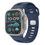 สายรัดนาฬิกาซิลิโคนหัวเข็มขัดกลับลายตาราง สำหรับ Apple Watch ขนาด 46 มม. / 49 มม. / 45 มม. / 44 มม.