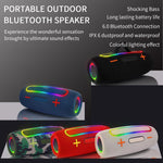 ลำโพงไร้สายพกพากำลัง 20W กันน้ำ IPX6 พร้อมไฟ RGB สำหรับใช้งานกลางแจ้ง ระบบเสียงสเตอริโอพร้อมซับวูฟเฟอร์ PRO9