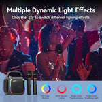 ลำโพงบลูทูธ RGB สว่างจ้า MS6K สำหรับคาราโอเกะกลางแจ้ง ไม่มีไมค์ หรือมีไมค์คู่