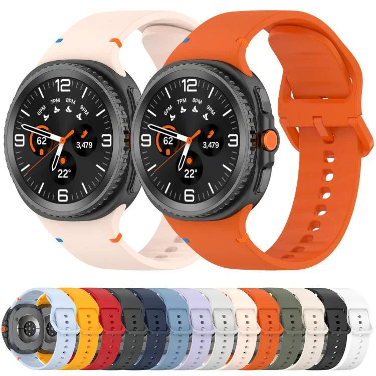 สายรัดนาฬิกาซิลิโคนสีเรียบเย็บขอบ xDfind สำหรับ Samsung Galaxy Watch8 Classic 46mm / Watch8 44mm / 40mm, 20mm, 22mm