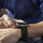 สายรัดนาฬิกาซิลิโคนลายคลื่นเย็บขอบ xDfind สำหรับ Samsung Galaxy Watch8 Classic 46mm / Watch8 44mm / 40mm, L