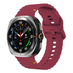 สายรัดนาฬิกาซิลิโคนลายคลื่นเย็บขอบ xDfind สำหรับ Samsung Galaxy Watch8 Classic 46mm / Watch8 44mm / 40mm, L