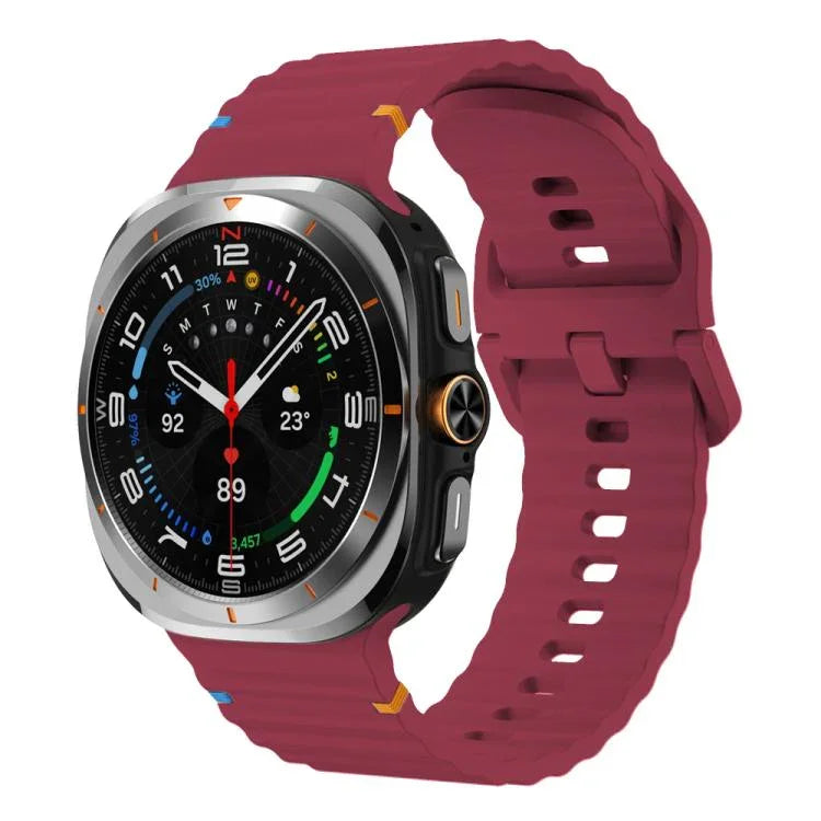 สายรัดนาฬิกาซิลิโคนลายคลื่นเย็บขอบ xDfind สำหรับ Samsung Galaxy Watch8 Classic 46mm / Watch8 44mm / 40mm, L