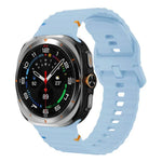 สายรัดนาฬิกาซิลิโคนลายคลื่นเย็บขอบ xDfind สำหรับ Samsung Galaxy Watch8 Classic 46mm / Watch8 44mm / 40mm, L