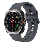 สายรัดนาฬิกาซิลิโคนลายคลื่นเย็บขอบ xDfind สำหรับ Samsung Galaxy Watch8 Classic 46mm / Watch8 44mm / 40mm, L