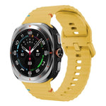 สายรัดนาฬิกาซิลิโคนลายคลื่นเย็บขอบ xDfind สำหรับ Samsung Galaxy Watch8 Classic 46mm / Watch8 44mm / 40mm, L