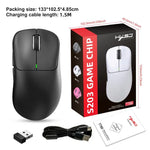 เมาส์ไร้สาย HXSJ T700 แบบ Tri-mode น้ำหนักเบา