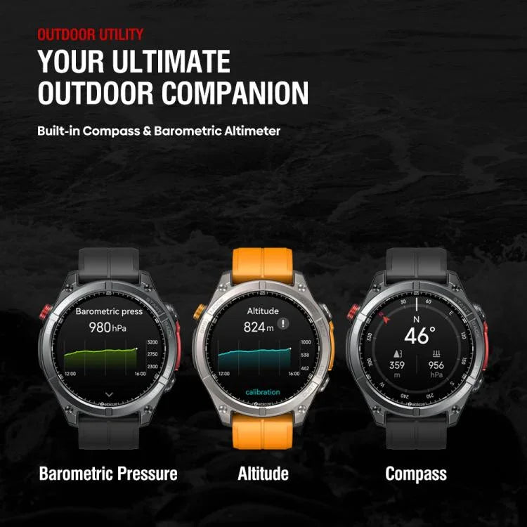 Zeblaze Stratos 4 นาฬิกาสมาร์ท GPS กลางแจ้งทนทาน หน้าจอ 1.43 นิ้ว กันน้ำ 5 ATM & IP69K