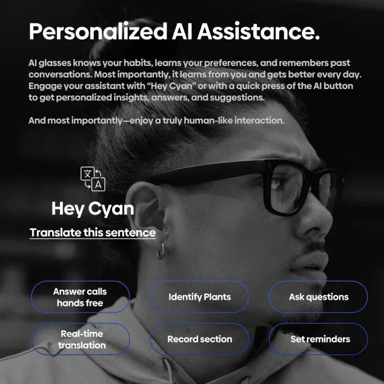 Zeblaze Eyewear แว่นตาถ่ายภาพ AI เสียงเปิดหู ผู้ช่วย AI