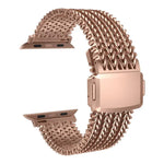 สายรัดนาฬิกาสแตนเลสสตีลแม่เหล็กตาข่าย สำหรับ Apple Watch ขนาด 46 มม. / 49 มม. / 45 มม. / 44 มม. สำหรับ Apple Watch ขนาด 42 มม. / 41 มม. / 40 มม. / 38 มม.