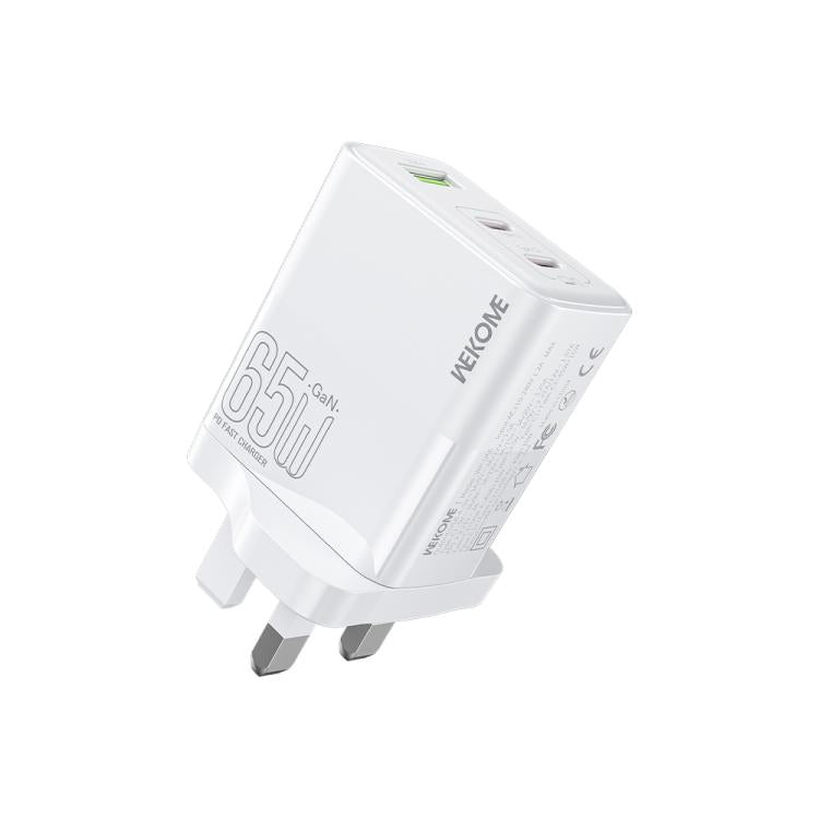 ที่ชาร์จเร็ว WK WP-U66 Kinkong 65W USB-C / Type-C คู่ + USB GaN ปลั๊ก UK, ปลั๊ก US, ปลั๊ก EU