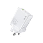 ที่ชาร์จเร็ว WK WP-U66 Kinkong 65W USB-C / Type-C คู่ + USB GaN ปลั๊ก UK, ปลั๊ก US, ปลั๊ก EU