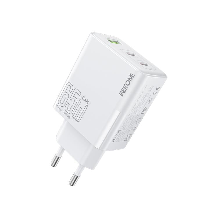 ที่ชาร์จเร็ว WK WP-U66 Kinkong 65W USB-C / Type-C คู่ + USB GaN ปลั๊ก UK, ปลั๊ก US, ปลั๊ก EU