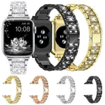 สายรัดนาฬิกาสแตนเลสสตีลเครื่องประดับเพชร xDfind สำหรับ Apple Watch ขนาด 42 / 44 / 45 / 46 / 49 มม. สำหรับ Apple Watch ขนาด 38 / 40 / 41 / S10 42 มม.