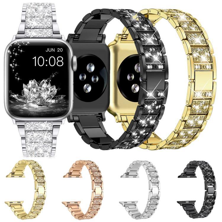 สายรัดนาฬิกาสแตนเลสสตีลเครื่องประดับเพชร xDfind สำหรับ Apple Watch ขนาด 42 / 44 / 45 / 46 / 49 มม. สำหรับ Apple Watch ขนาด 38 / 40 / 41 / S10 42 มม.