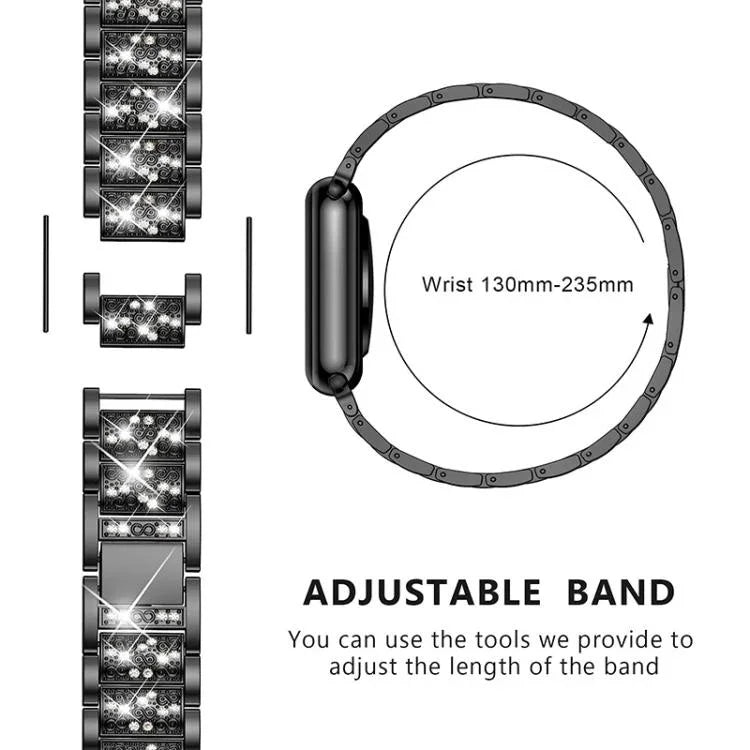 สายรัดนาฬิกาสแตนเลสสตีลเครื่องประดับเพชร xDfind สำหรับ Apple Watch ขนาด 42 / 44 / 45 / 46 / 49 มม. สำหรับ Apple Watch ขนาด 38 / 40 / 41 / S10 42 มม.