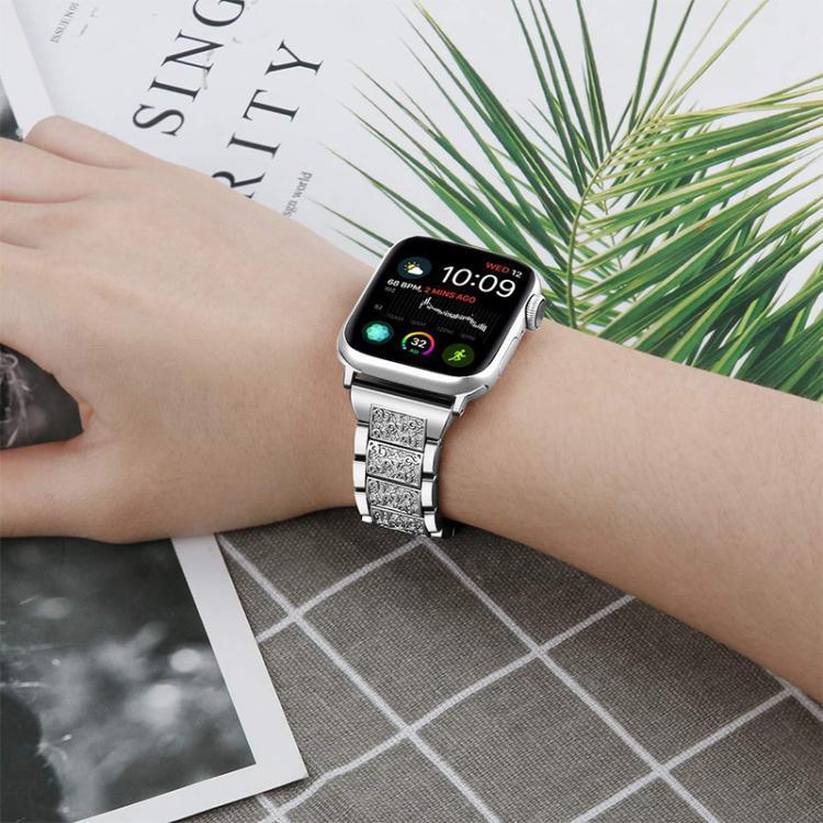สายรัดนาฬิกาสแตนเลสสตีลเครื่องประดับเพชร xDfind สำหรับ Apple Watch ขนาด 42 / 44 / 45 / 46 / 49 มม. สำหรับ Apple Watch ขนาด 38 / 40 / 41 / S10 42 มม.