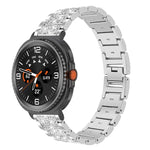 สายรัดนาฬิกาสแตนเลสสตีลเครื่องประดับเพชร xDfind สำหรับ Samsung Galaxy Watch Ultra / Ultra 2025, สำหรับ Samsung Galaxy Watch8 / Watch8 Classic, สำหรับ Samsung Galaxy Watch7 / FE / 6 / 5 / 4, สำหรับ Samsung Galaxy Fit3