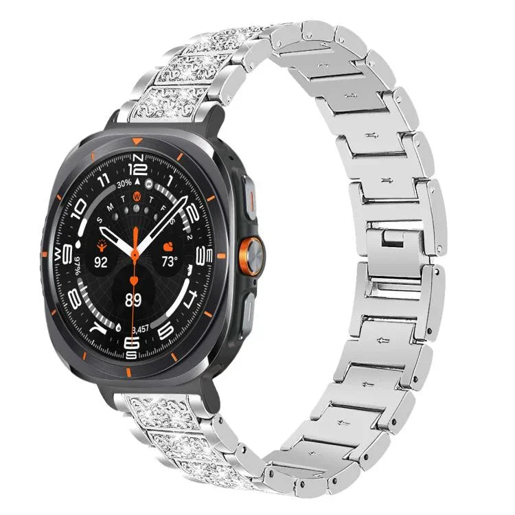 สายรัดนาฬิกาสแตนเลสสตีลเครื่องประดับเพชร xDfind สำหรับ Samsung Galaxy Watch Ultra / Ultra 2025, สำหรับ Samsung Galaxy Watch8 / Watch8 Classic, สำหรับ Samsung Galaxy Watch7 / FE / 6 / 5 / 4, สำหรับ Samsung Galaxy Fit3