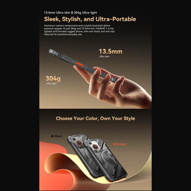 Blackview Oscal Marine 1, 6.56 นิ้ว Android 15 Unisoc UMS9230E T615 Octa Core, เครือข่าย: 4G, OTG, NFC, 4GB+128GB
