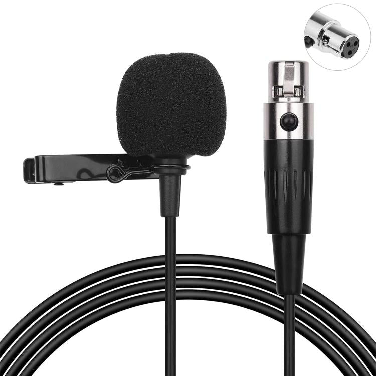 ไมโครโฟนโลหะแบบ Lavalier ความยาวสาย 1.5 ม., หัว XLR 3 พิน, หัว XLR 4 พิน