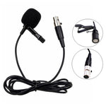 ไมโครโฟนโลหะแบบ Lavalier ความยาวสาย 1.5 ม., หัว XLR 3 พิน, หัว XLR 4 พิน