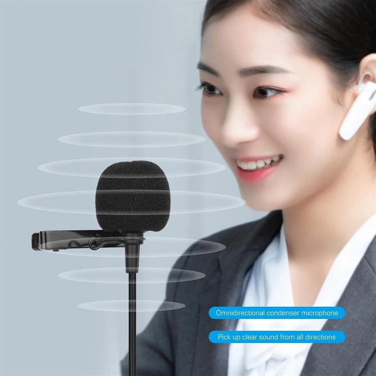 ไมโครโฟนโลหะแบบ Lavalier ความยาวสาย 1.5 ม., หัว XLR 3 พิน, หัว XLR 4 พิน