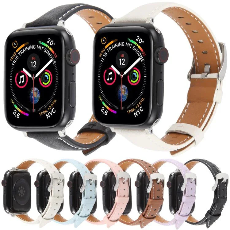 สายรัดนาฬิกาหนังไมโครไฟเบอร์ผ้าไหม สำหรับ Apple Watch ขนาด 46 มม. / 49 มม. / 45 มม. / 44 มม. สำหรับ Apple Watch ขนาด 42 มม. / 41 มม. / 40 มม. / 38 มม.