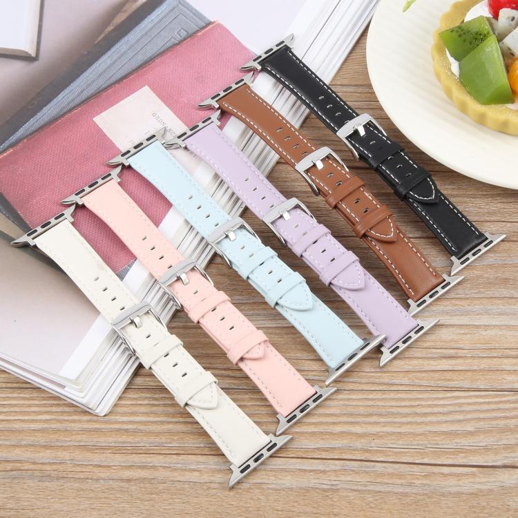 สายรัดนาฬิกาหนังไมโครไฟเบอร์ผ้าไหม สำหรับ Apple Watch ขนาด 46 มม. / 49 มม. / 45 มม. / 44 มม. สำหรับ Apple Watch ขนาด 42 มม. / 41 มม. / 40 มม. / 38 มม.