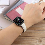 สายรัดนาฬิกาหนังไมโครไฟเบอร์ผ้าไหม สำหรับ Apple Watch ขนาด 46 มม. / 49 มม. / 45 มม. / 44 มม. สำหรับ Apple Watch ขนาด 42 มม. / 41 มม. / 40 มม. / 38 มม.