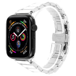 สายรัดนาฬิกาเหล็กเซรามิกสามเม็ดขนาด 18 มม. สำหรับ Apple Watch ขนาด 46 มม. / 49 มม. / 45 มม. / 44 มม. สำหรับ Apple Watch ขนาด 42 มม. / 41 มม. / 40 มม. / 38 มม.