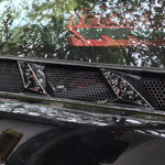 6pcs/Set Forged Gold Foil Carbon Fiber Car Engine Side Vents Decorative Sticker for Chevrolet Corvette C8 2020-, Left and Right Driver, Engine Side Vents