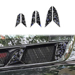 6pcs/Set Forged Gold Foil Carbon Fiber Car Engine Side Vents Decorative Sticker for Chevrolet Corvette C8 2020-, Left and Right Driver, Engine Side Vents