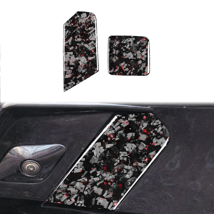 2pcs/Set Forged Gold Foil Carbon Fiber Car Trailer Hook Decorative Sticker for Chevrolet Corvette C8 2020-, Left and Right Driver, Trailer Hook