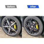 20pcs/Set Forged Gold Foil Carbon Fiber Car Wheels Decorative Sticker for Chevrolet Corvette C8 2020-, Left and Right Driver, Wheels
