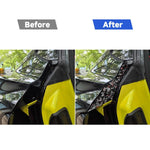 2pcs/Set Forged Gold Foil Carbon Fiber Car Rear Door Inside Frame Decorative Sticker for Chevrolet Corvette C8 2020-, Left and Right Driver, Rear Door Inside