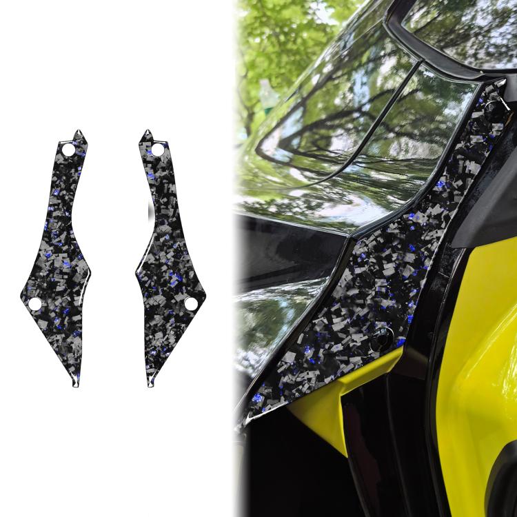 2pcs/Set Forged Gold Foil Carbon Fiber Car Rear Door Inside Frame Decorative Sticker for Chevrolet Corvette C8 2020-, Left and Right Driver, Rear Door Inside