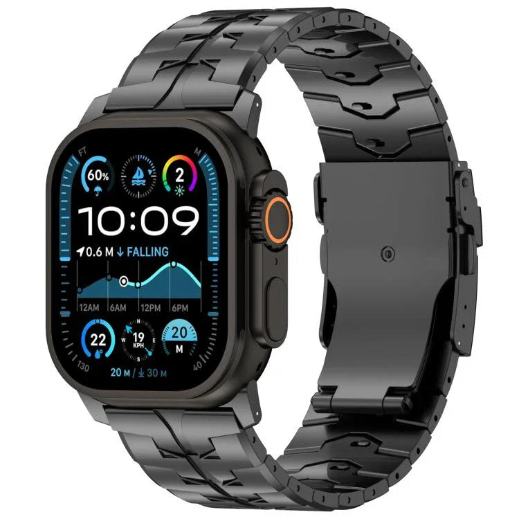 สายรัดนาฬิกาโลหะผสมไทเทเนียมหัวเข็มขัดแบนปลดล็อกเร็ว 26mm สำหรับ Apple Watch 46mm / 49mm / 45mm / 44mm