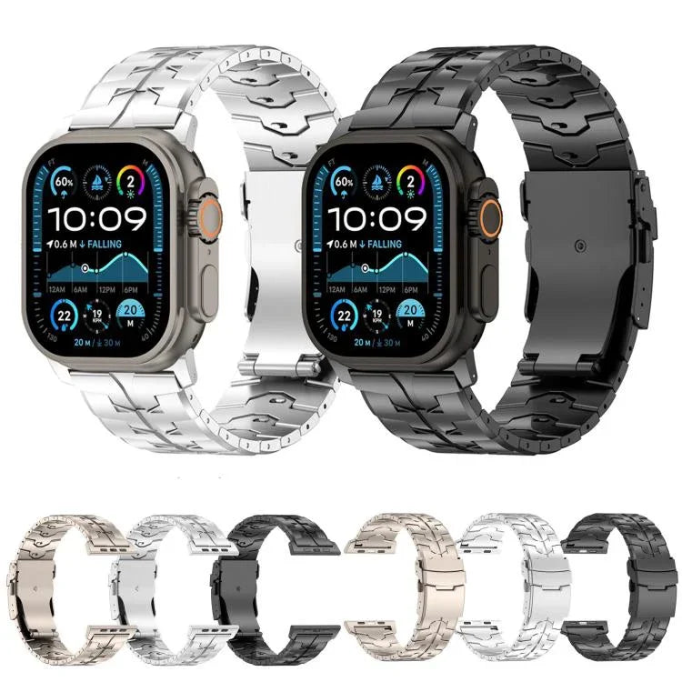 สายรัดนาฬิกาโลหะผสมไทเทเนียมหัวเข็มขัดแบนปลดล็อกเร็ว 26mm สำหรับ Apple Watch 46mm / 49mm / 45mm / 44mm