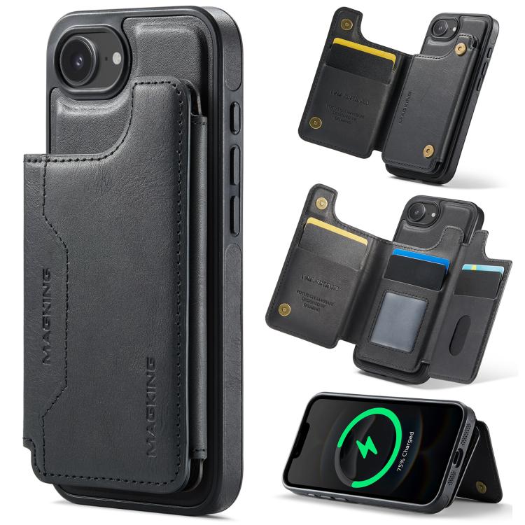 เคสโทรศัพท์ถอดได้พร้อมกระเป๋าใส่บัตร RFID MagSafe รุ่น MAGKING K3 Series สำหรับ iPhone 17e / 16e, สำหรับ iPhone 17, สำหรับ iPhone 16 Pro Max, สำหรับ iPhone 16 Pro, สำหรับ iPhone 16 Plus, สำหรับ iPhone 16