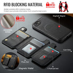 เคสโทรศัพท์ถอดได้พร้อมกระเป๋าใส่บัตร RFID MagSafe รุ่น MAGKING K3 Series สำหรับ iPhone 17e / 16e, สำหรับ iPhone 17, สำหรับ iPhone 16 Pro Max, สำหรับ iPhone 16 Pro, สำหรับ iPhone 16 Plus, สำหรับ iPhone 16