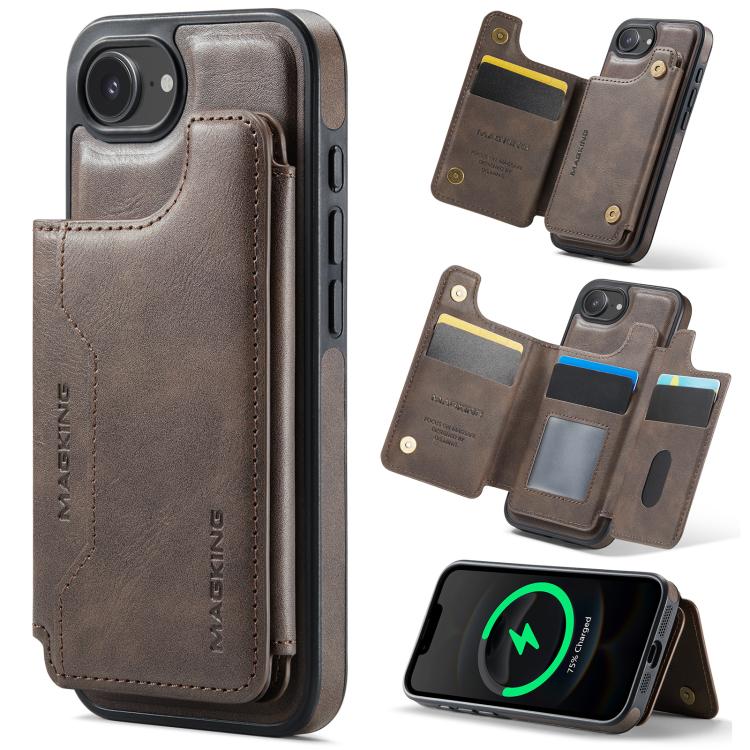 เคสโทรศัพท์ถอดได้พร้อมกระเป๋าใส่บัตร RFID MagSafe รุ่น MAGKING K3 Series สำหรับ iPhone 17e / 16e, สำหรับ iPhone 17, สำหรับ iPhone 16 Pro Max, สำหรับ iPhone 16 Pro, สำหรับ iPhone 16 Plus, สำหรับ iPhone 16