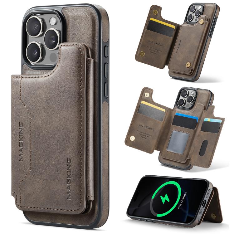 เคสโทรศัพท์ถอดได้พร้อมกระเป๋าใส่บัตร RFID MagSafe รุ่น MAGKING K3 Series สำหรับ iPhone 17e / 16e, สำหรับ iPhone 17, สำหรับ iPhone 16 Pro Max, สำหรับ iPhone 16 Pro, สำหรับ iPhone 16 Plus, สำหรับ iPhone 16