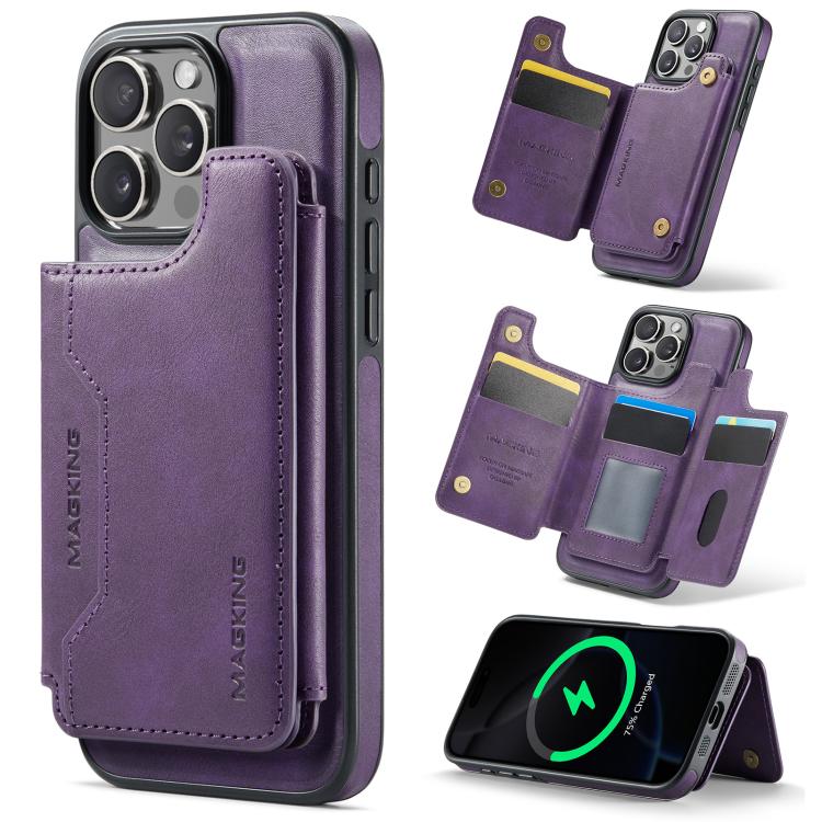 เคสโทรศัพท์ถอดได้พร้อมกระเป๋าใส่บัตร RFID MagSafe รุ่น MAGKING K3 Series สำหรับ iPhone 17e / 16e, สำหรับ iPhone 17, สำหรับ iPhone 16 Pro Max, สำหรับ iPhone 16 Pro, สำหรับ iPhone 16 Plus, สำหรับ iPhone 16
