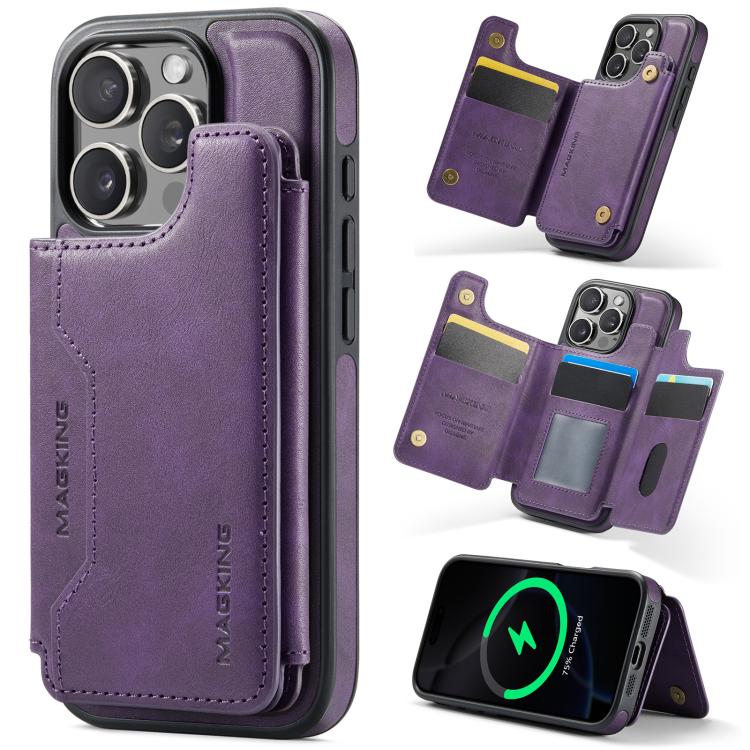 เคสโทรศัพท์ถอดได้พร้อมกระเป๋าใส่บัตร RFID MagSafe รุ่น MAGKING K3 Series สำหรับ iPhone 17e / 16e, สำหรับ iPhone 17, สำหรับ iPhone 16 Pro Max, สำหรับ iPhone 16 Pro, สำหรับ iPhone 16 Plus, สำหรับ iPhone 16